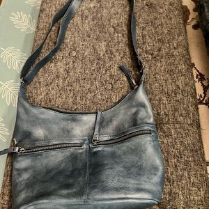 Latico Leather Gita Crossbody/Shoulder Bag in the color Demin